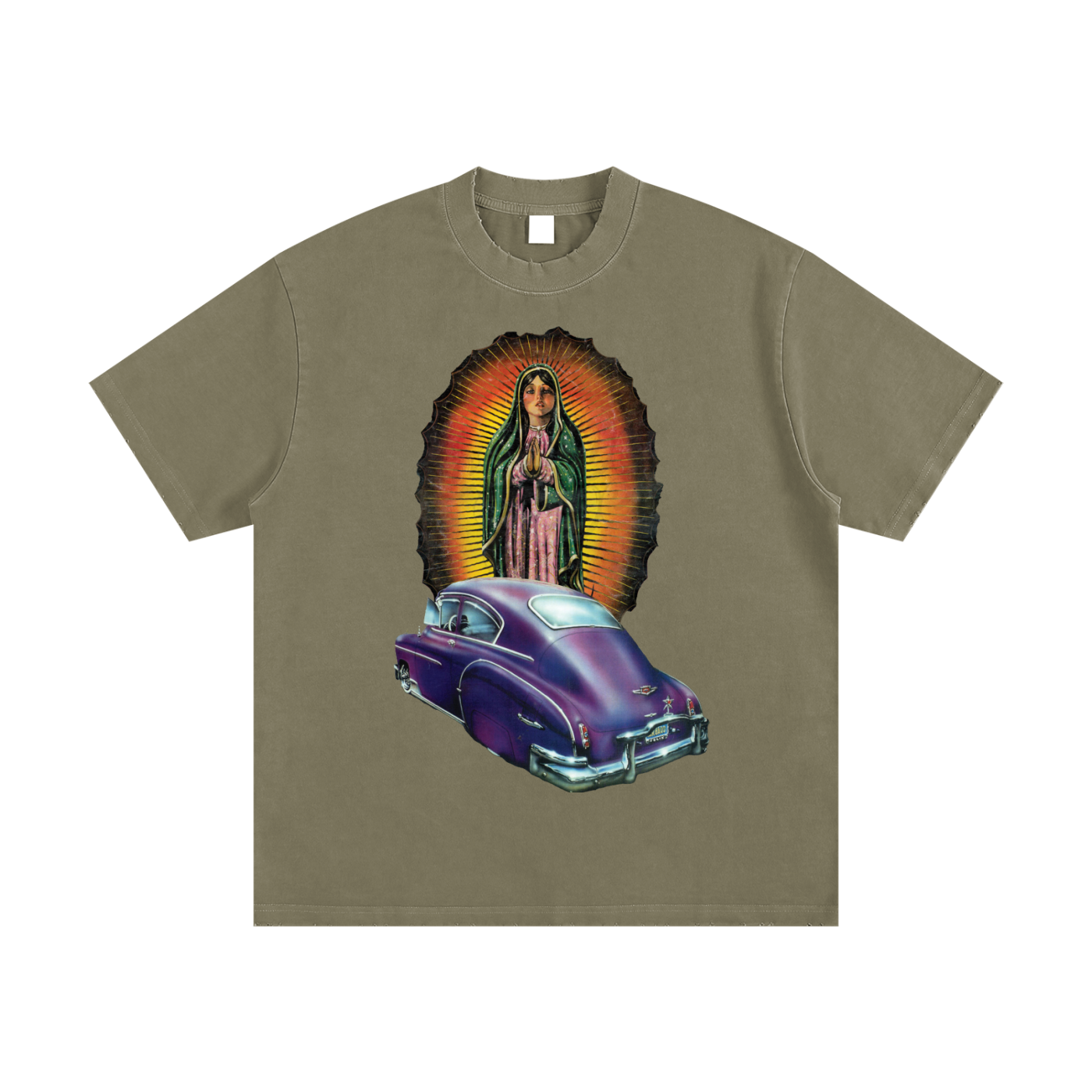 Prayer Heavyweight Vintage Washed Frayed T-Shirt
