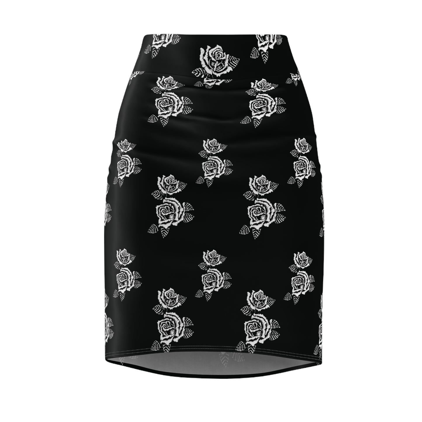 Women's Chicano Flowers Pencil Skirt