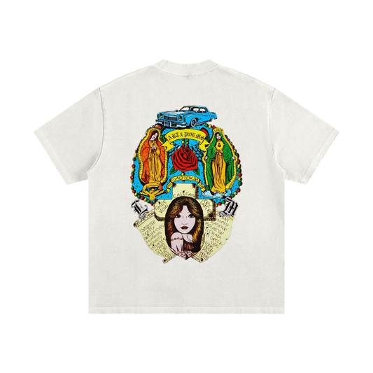 Prayer Heavyweight Vintage Washed Frayed T-Shirt