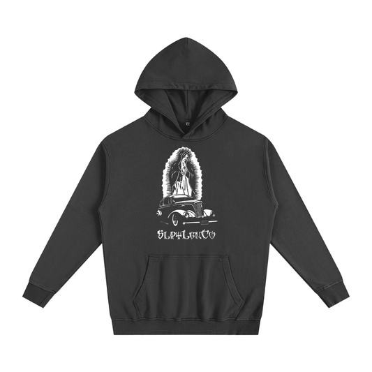 Premium premium chicano clothing Black hoodie with a smile now cry later design on a black background premium chicano clothing & lowrider style streetwear