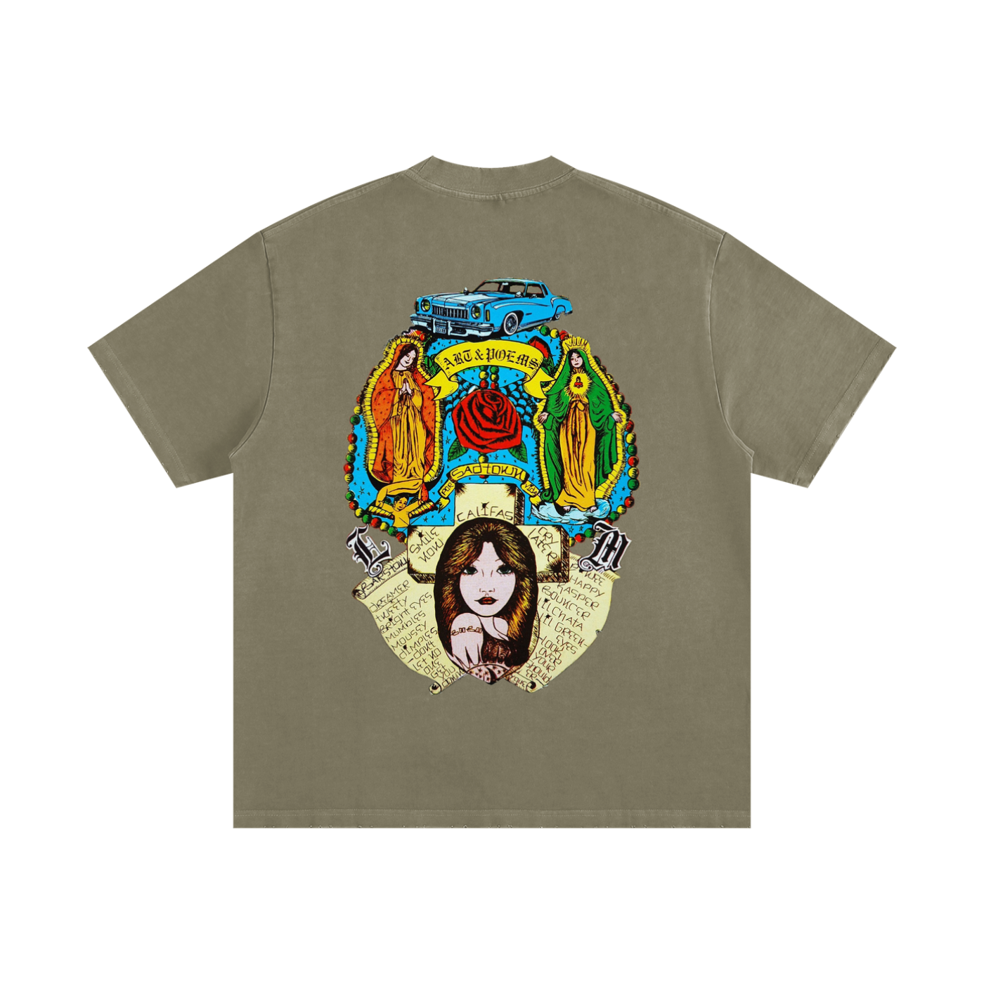 Prayer Heavyweight Vintage Washed Frayed T-Shirt