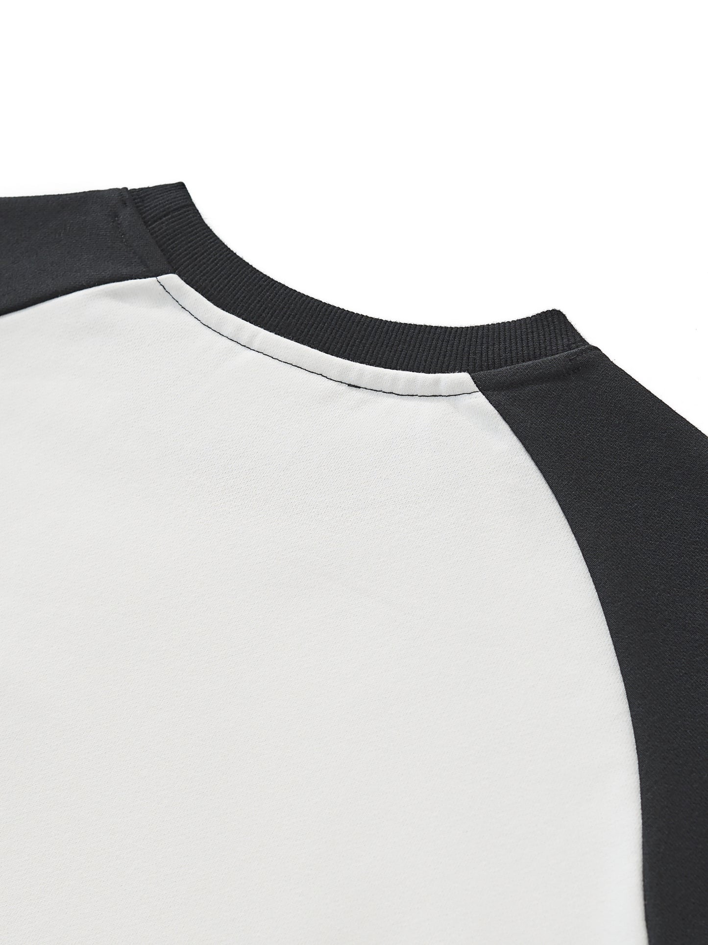 Califas Raw-Hem Color-Block Raglan Crop Sweatshirt