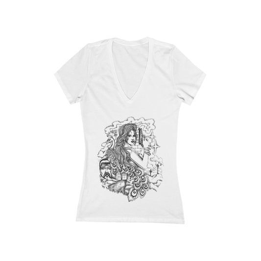 Ride or Die  Deep V-Neck Tee