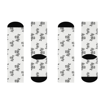 Chicano Drawn Socks | White mid-lenghth | Chicano Clothing
