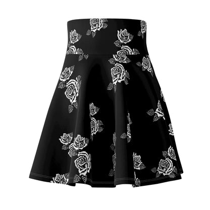 Skater Skirt - Chicano Drawn Flowers, Lowrider Style, Hood Vibes - Women's Fashion