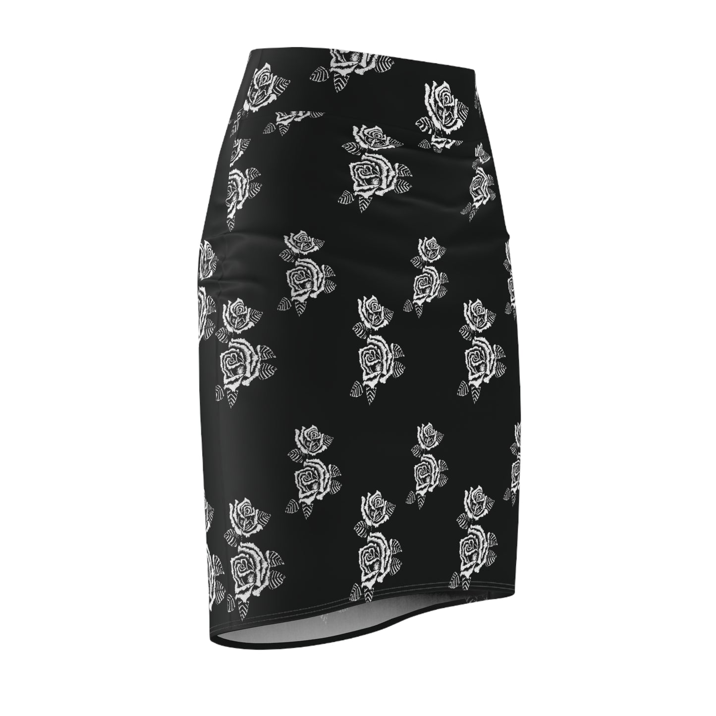 Women's Chicano Flowers Pencil Skirt