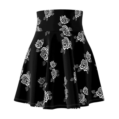 Skater Skirt - Chicano Drawn Flowers, Lowrider Style, Hood Vibes - Women's Fashion