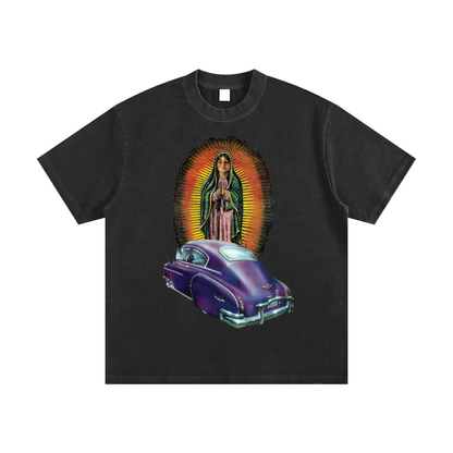Prayer Heavyweight Vintage Washed Frayed T-Shirt