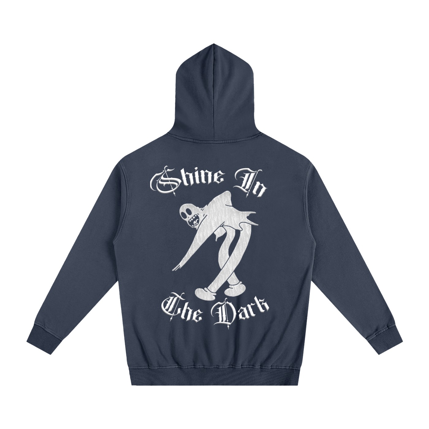 blue premium Chicano clothing hoodie with white Mexican-American designs and Califas on Front 