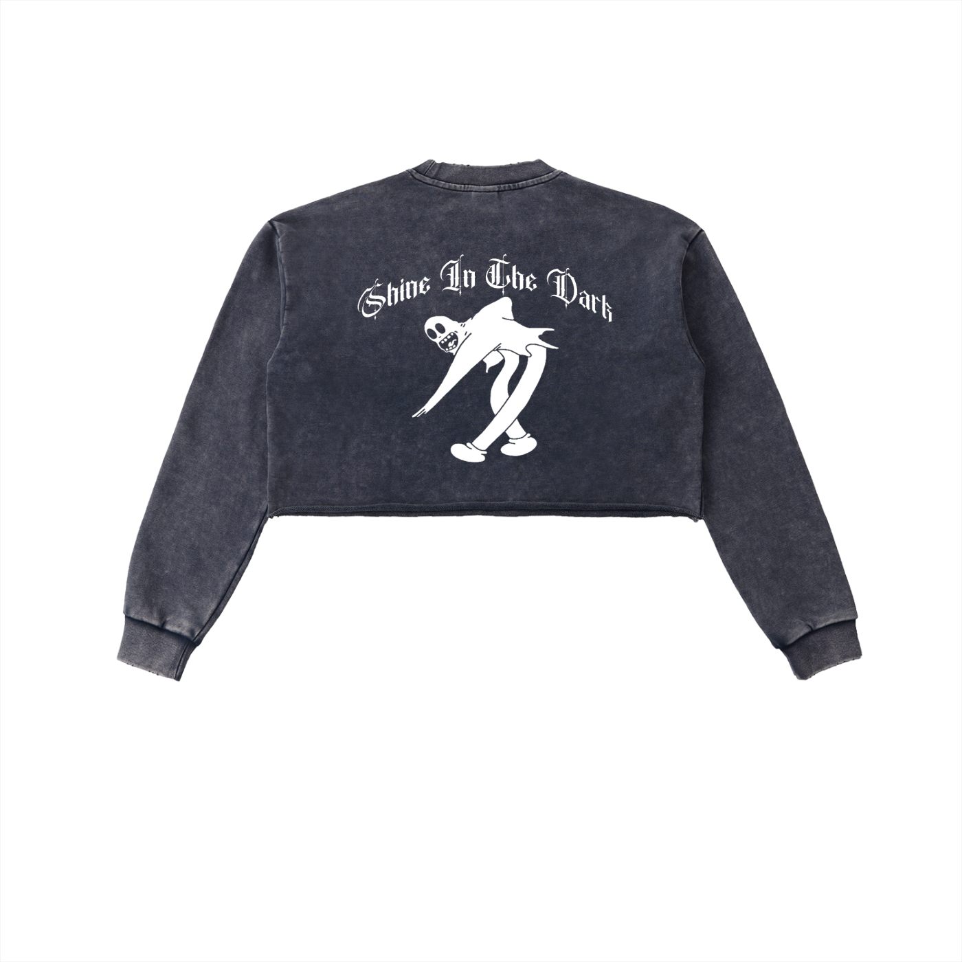 Califas Women Snow Washed Raw Edge Cropped Sweatshirt