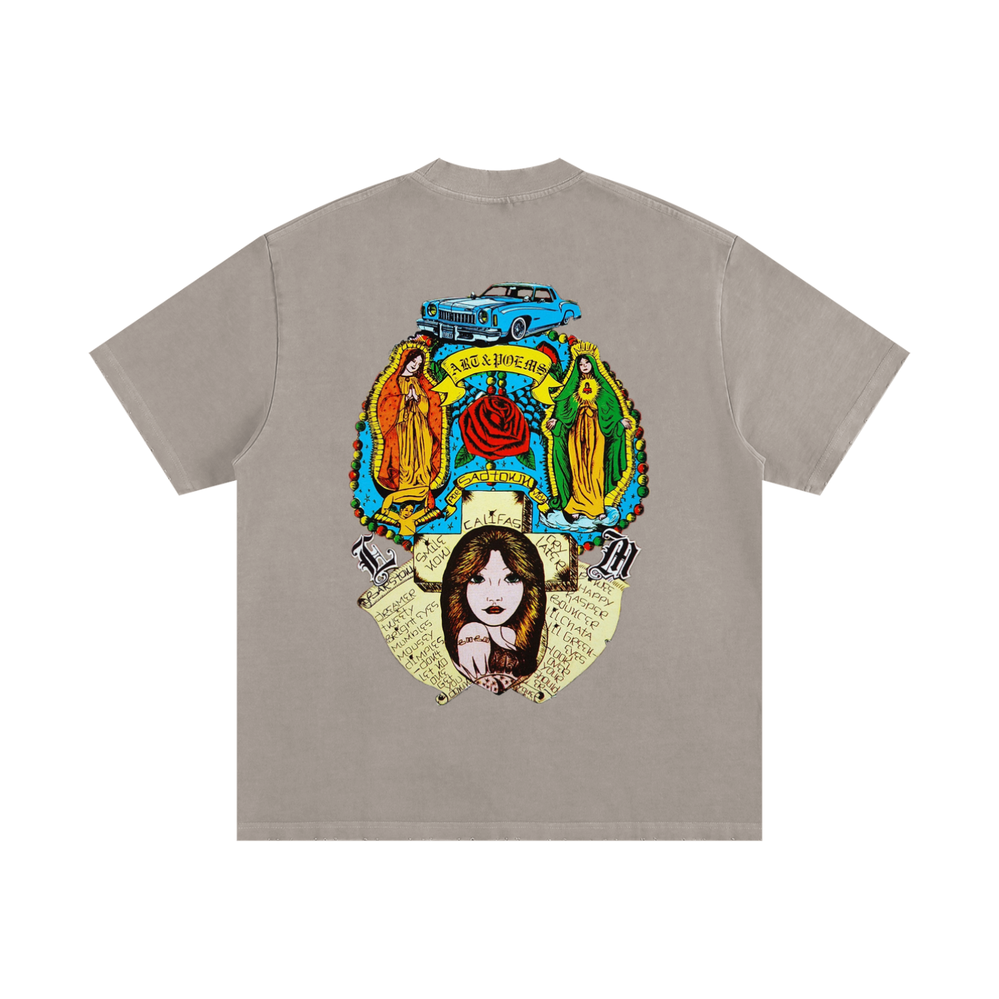 Prayer Heavyweight Vintage Washed Frayed T-Shirt