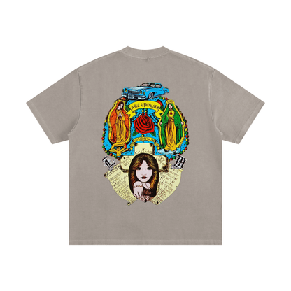 Prayer Heavyweight Vintage Washed Frayed T-Shirt