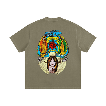 Prayer Heavyweight Vintage Washed Frayed T-Shirt