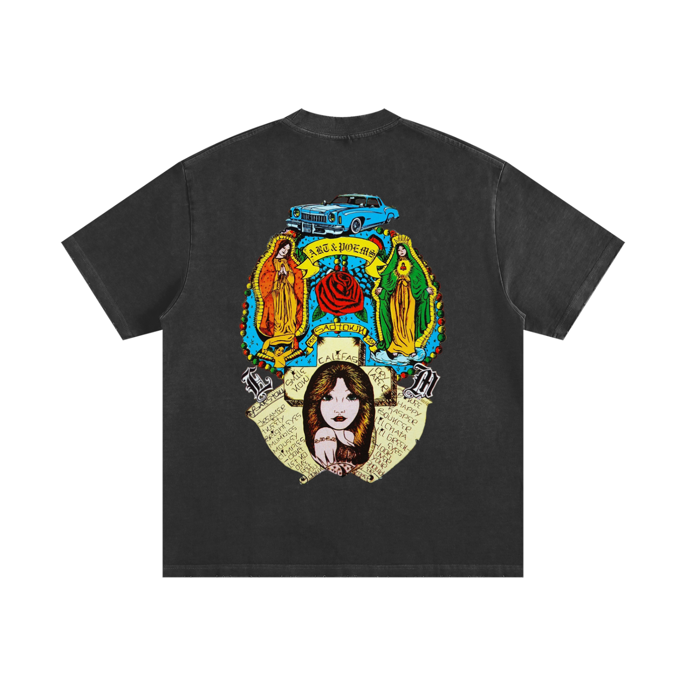 Prayer Heavyweight Vintage Washed Frayed T-Shirt