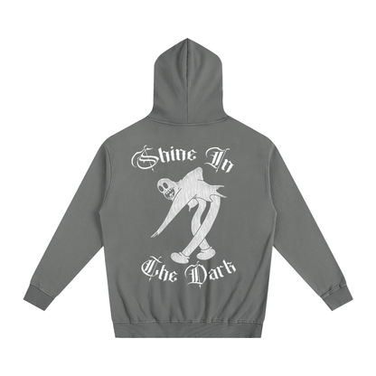 grey premium Chicano clothing hoodie with white Mexican-American designs and Califas on Front 